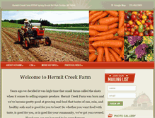 Tablet Screenshot of hermitcreekfarm.com